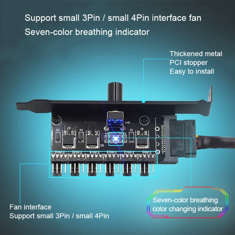 PIC Bit Case Cooling Fan Control Switch PWM 6 Way Computer Fan Speed Controller(SATA) - Others by buy2fix | Online Shopping UK | buy2fix