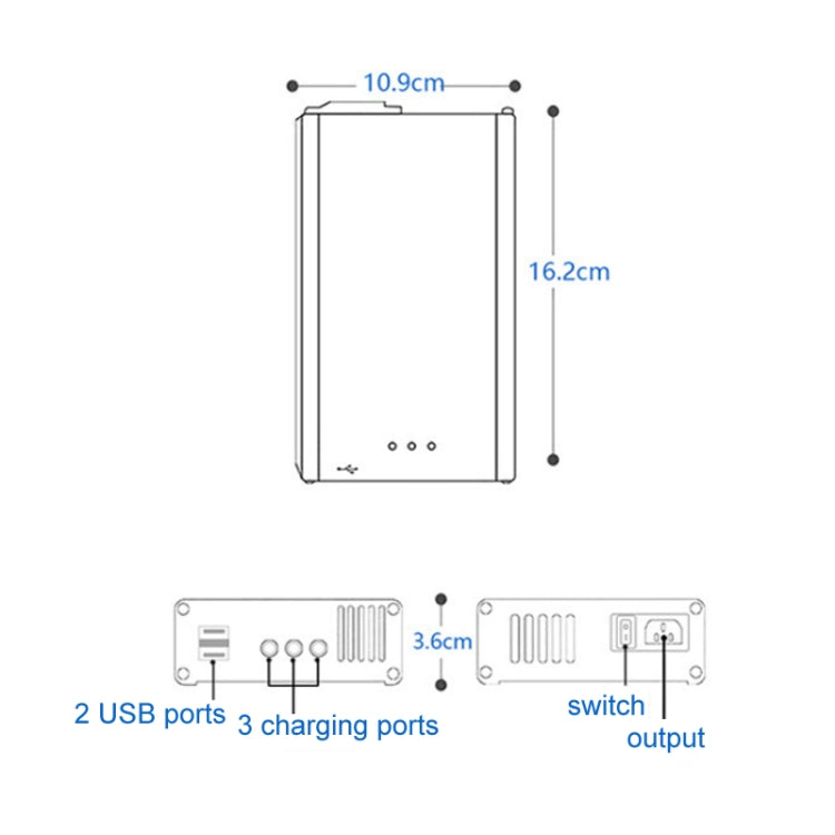 for DJI Mavic 3 YX 1 to 5 Charger With Switch(UK Plug) - DJI & GoPro Accessories by buy2fix | Online Shopping UK | buy2fix