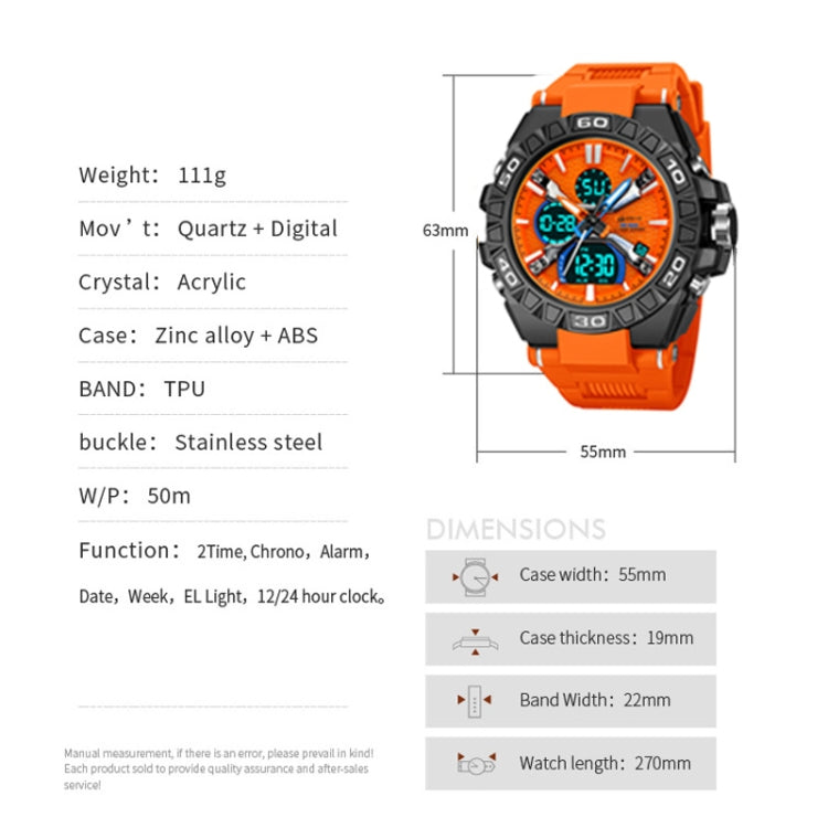STRYVE S8026 Sports Colorful Night Light Electronic Waterproof Watch Multifunctional Student Watch(Deep Blue) - Leather Strap Watches by STRYVE | Online Shopping UK | buy2fix