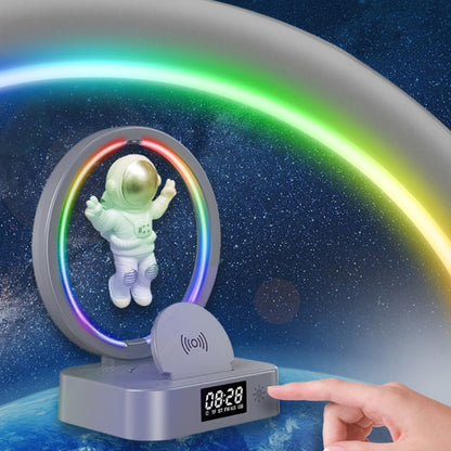 Y-558 Magnetic Levitation Astronaut TWS Bluetooth Speaker With RGB Light,Style: Golden Clock Model - Desktop Speaker by buy2fix | Online Shopping UK | buy2fix