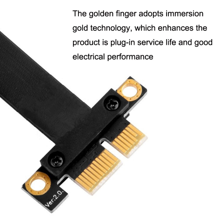 PCI-E 3.0 1X 180-degree Graphics Card Wireless Network Card Adapter Block Extension Cable, Length: 40cm -  by buy2fix | Online Shopping UK | buy2fix