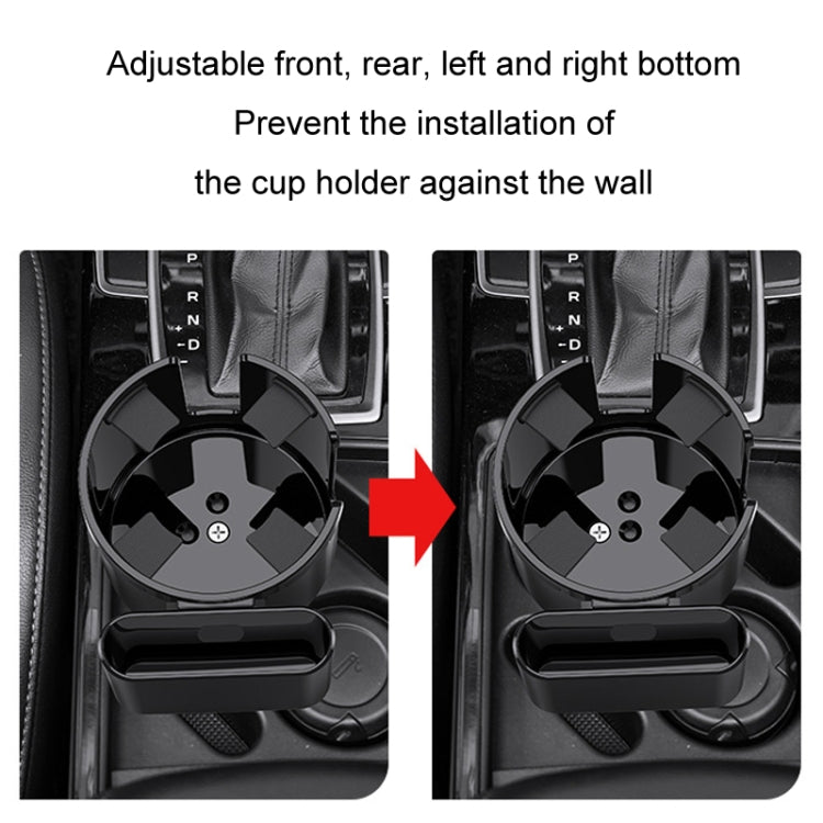 2 in 1 Car Center Console Water Cup Holder Multi-purpose Storage Box(Black) - In Car by buy2fix | Online Shopping UK | buy2fix