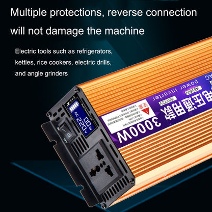 XINBOKE Universal Positive Wave Car Inverter Home Solar Inverter 12V/24V 3000W To 220V 1200W - In Car by XINBOKE | Online Shopping UK | buy2fix