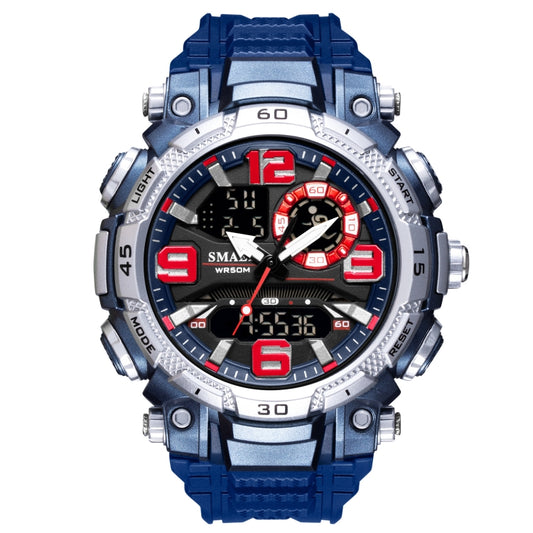 SMAEL 1921 Outdoor Sports Waterproof Men Luminous Time Watch Electronic Watch(Deep Blue) - LED Digital Watches by SMAEL | Online Shopping UK | buy2fix