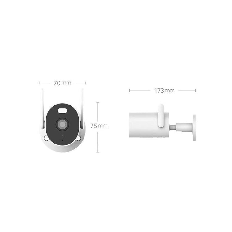 Original Xiaomi AW300 WiFi Smart Outdoor Camera 2K Full Color Night Vision IP66 Waterproof Video Surveillance Webcam, US Plug(White) - Security by Xiaomi | Online Shopping UK | buy2fix
