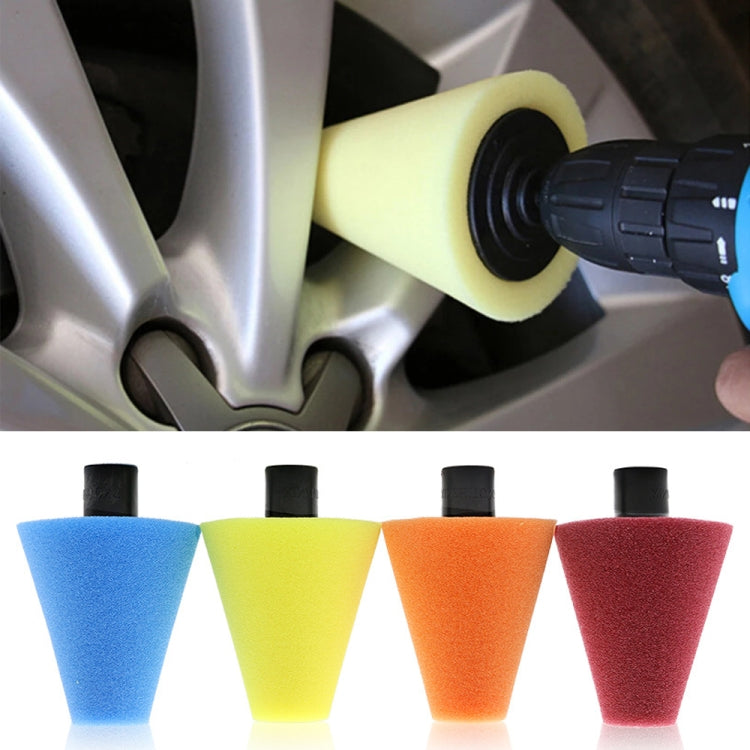 Car Cone Wheel Polishing Sponge M14 Detail Waxing Sponge Wheel(Orange) - In Car by buy2fix | Online Shopping UK | buy2fix