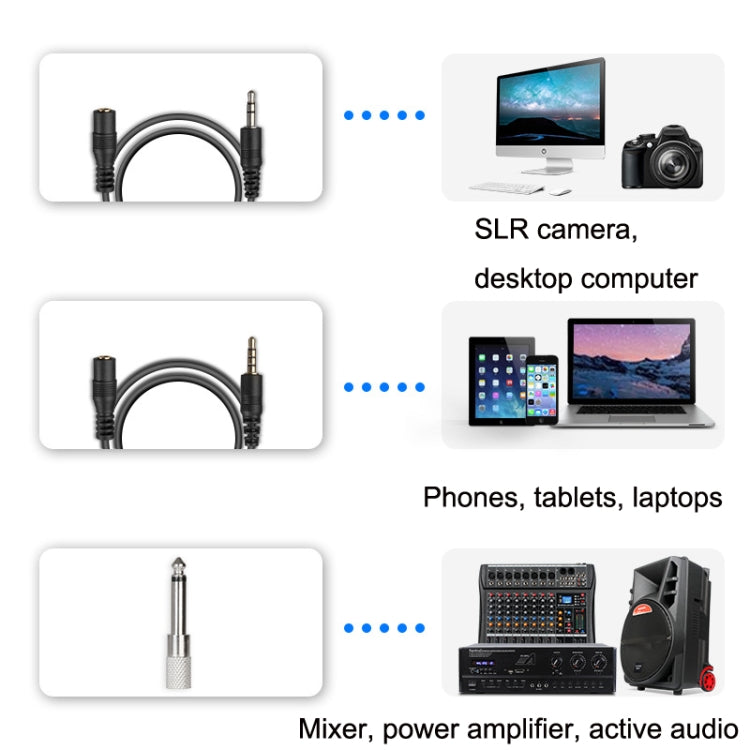 Q6 1 Drag 1 Wireless Lavalier Head Wear With Stand USB Computer Recording Microphone Live Phone SLR Lavalier Microphone - Consumer Electronics by buy2fix | Online Shopping UK | buy2fix