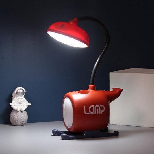L-220902 LED Cartoon Airplane Rechargeable Eye Protection Learning Desk Lamp(Red) -  by buy2fix | Online Shopping UK | buy2fix