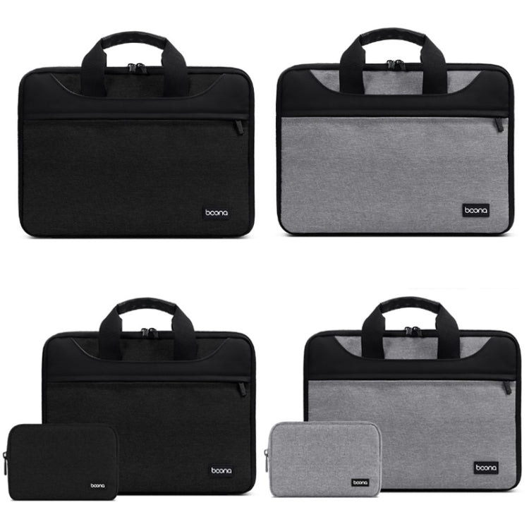 Baona BN-I003 Oxford Cloth Full Open Portable Waterproof Laptop Bag, Size: 11/12 inches(Gray+Power Bag) -  by Baona | Online Shopping UK | buy2fix