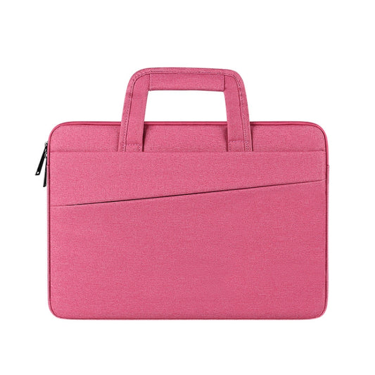 ST03 Waterproof Laptop Storage Bag Briefcase Multi-compartment Laptop Sleeve, Size: 11.6-12.5 inches(Rose Pink) - 12.1 inch by buy2fix | Online Shopping UK | buy2fix