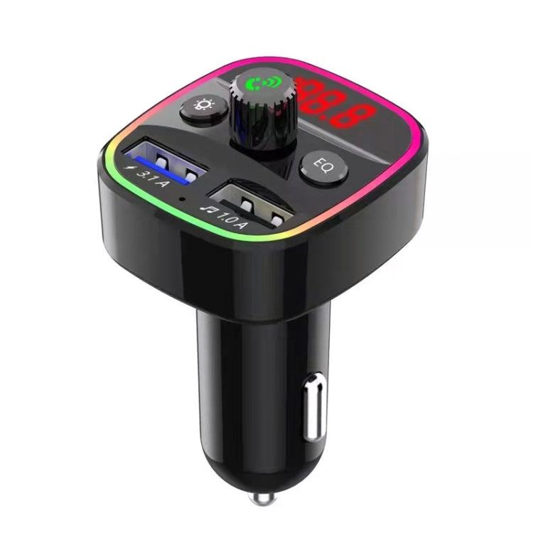 Q3 3.1A USB+PD Bluetooth Car Charger Car FM Transmitter Colorful Lighting -  by buy2fix | Online Shopping UK | buy2fix