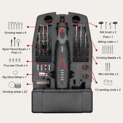 X-Power Handheld Rechargeable Polishing Electric Grinder(KMD522-P49B) - Abrasive Tools & Accessories by X-power | Online Shopping UK | buy2fix