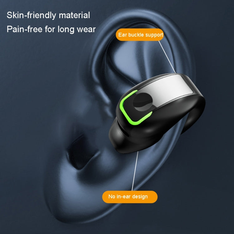 GD28 IPX4 Waterproof Single-ear Lightweight Clip Ear Bluetooth Earphone(Black) - Bluetooth Earphone by buy2fix | Online Shopping UK | buy2fix