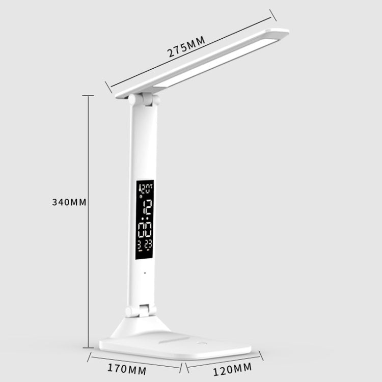 LED Intelligent Digital Display Foldable Desk Lamp, Style: USB Straight Plug -  by buy2fix | Online Shopping UK | buy2fix