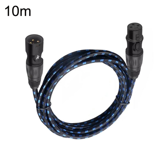 KN006 10m Male To Female Canon Line Audio Cable Microphone Power Amplifier XLR Cable(Black Blue) -  by buy2fix | Online Shopping UK | buy2fix