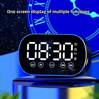 S15 Wireless Card Bluetooth Speaker Mini Alarm Clock(Black) - Mini Speaker by buy2fix | Online Shopping UK | buy2fix