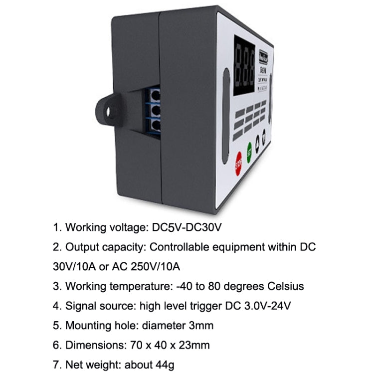 Deek-Robot DDC-432 Delay Relay Switch DC5V-30V Dual MOS Tube Digital Display Time Relay Controller - Relay Module by buy2fix | Online Shopping UK | buy2fix