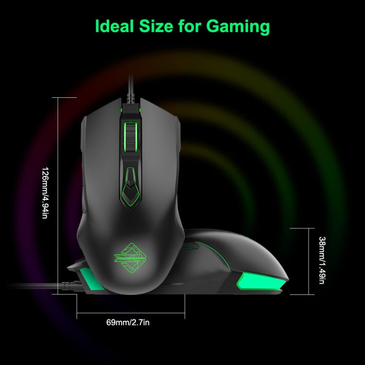 Ajazz AJ52 7 Keys Macro Programming Game USB RGB Wired Computer LOL/CF Mouse(Pink) - Wired Mice by Ajazz | Online Shopping UK | buy2fix