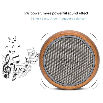 BT810 Small Outdoor Portable Wooden Bluetooth Speaker Support TF Card & 3.5mm AUX(Black) - Mini Speaker by buy2fix | Online Shopping UK | buy2fix