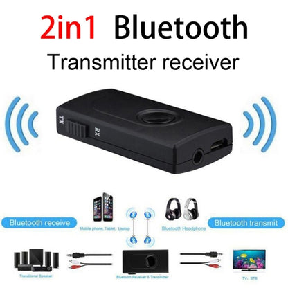 A117 Bluetooth Transmitter Receiver 2 In 1 Wireless Audio Converter - Audio Receiver Transmitter by buy2fix | Online Shopping UK | buy2fix