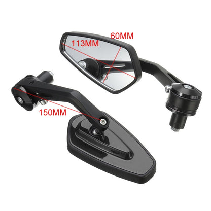 Motorcycle Handle All Aluminum Cherry Rearview Mirror(Black) - Side Mirrors by buy2fix | Online Shopping UK | buy2fix