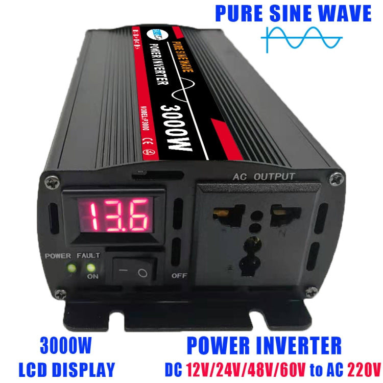 3000W 60V to 220V High Power Car Pure Sine Wave Inverter Power Converter - Pure Sine Wave by buy2fix | Online Shopping UK | buy2fix