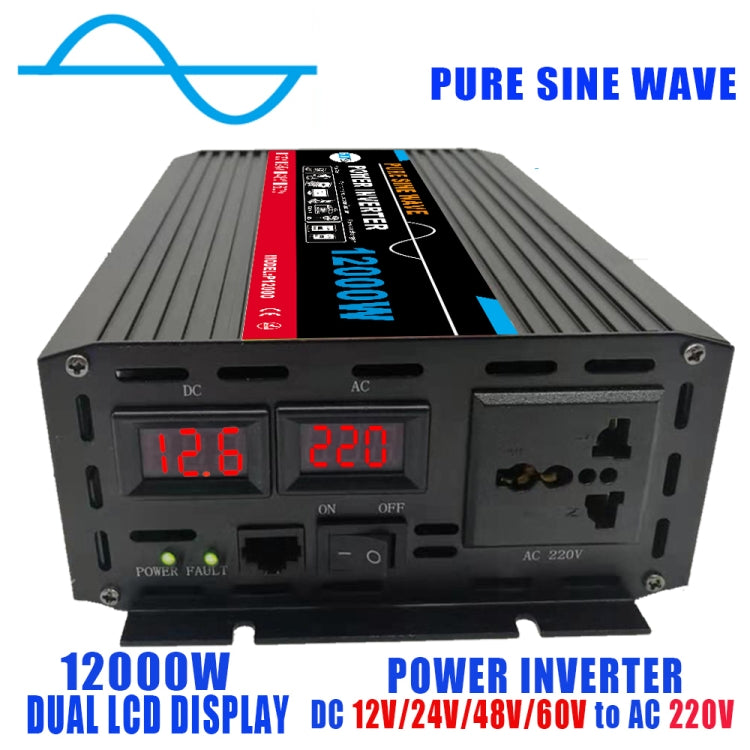 12000W 48V to 220V High Power Car Pure Sine Wave Inverter Power Converter - Pure Sine Wave by buy2fix | Online Shopping UK | buy2fix