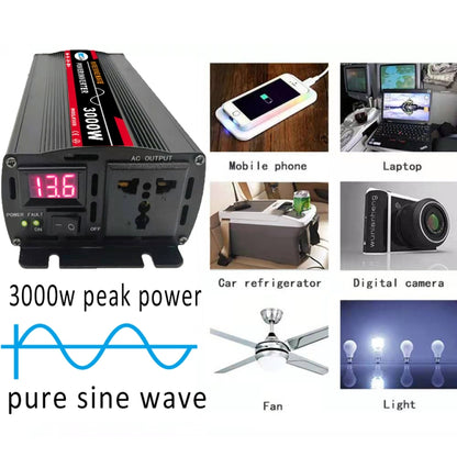 4000W 48V to 220V High Power Car Pure Sine Wave Inverter Power Converter - Pure Sine Wave by buy2fix | Online Shopping UK | buy2fix