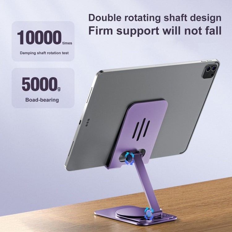 Desktop 360-degree Rotating Foldable Mobile Phone Holder, Color: Metal Purple - Desktop Holder by buy2fix | Online Shopping UK | buy2fix