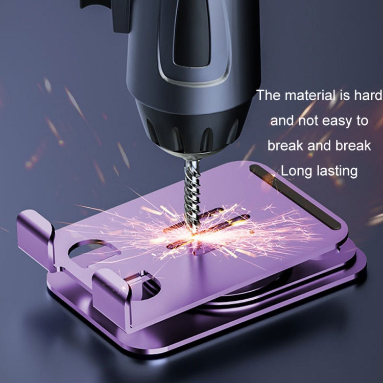 Desktop 360-degree Rotating Foldable Mobile Phone Holder, Color: Metal Purple - Desktop Holder by buy2fix | Online Shopping UK | buy2fix