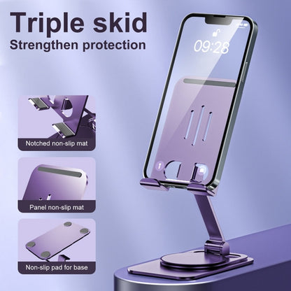 Desktop 360-degree Rotating Foldable Mobile Phone Holder, Color: Metal Purple - Desktop Holder by buy2fix | Online Shopping UK | buy2fix