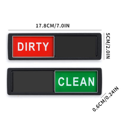 Dishwasher Magnet Clean Dirty Sign Double-Sided Refrigerator Magnet(Silver White Black Marble) - Dish Washers & Accessories by buy2fix | Online Shopping UK | buy2fix