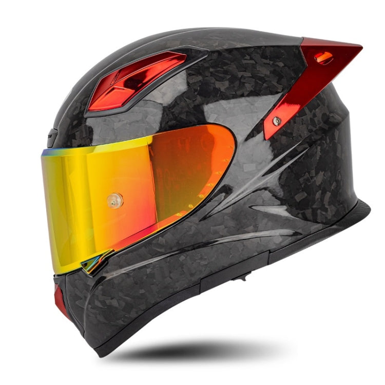 SOMAN Four Seasons Full Cover Motorcycle Helmet, Size: XXL(Cheetah Print Red) - Helmets by SOMAN | Online Shopping UK | buy2fix