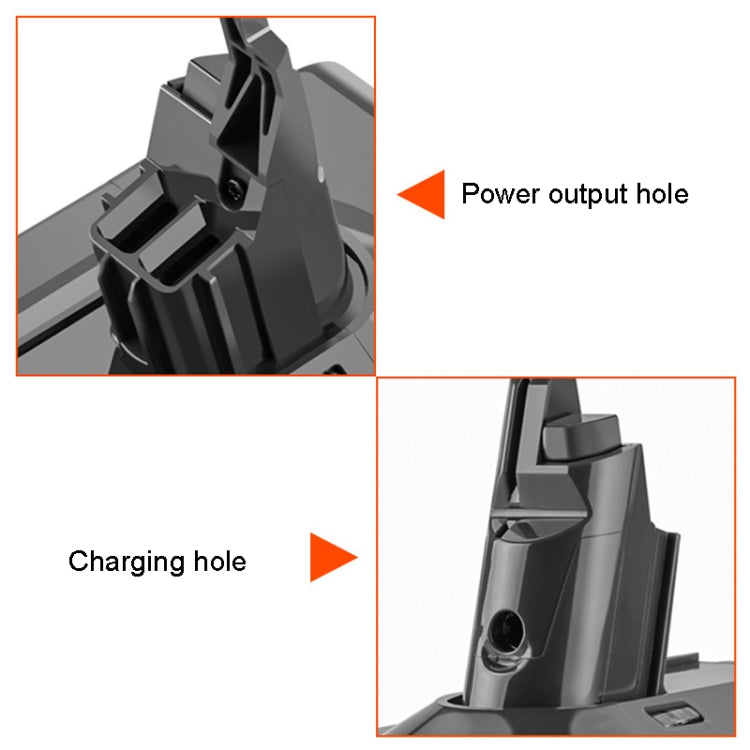 For Dyson V8 Series 21.6V Cordless Vacuum Cleaner Battery Sweeper Spare Battery, Capacity: 3000mAh - Dyson Accessories by buy2fix | Online Shopping UK | buy2fix