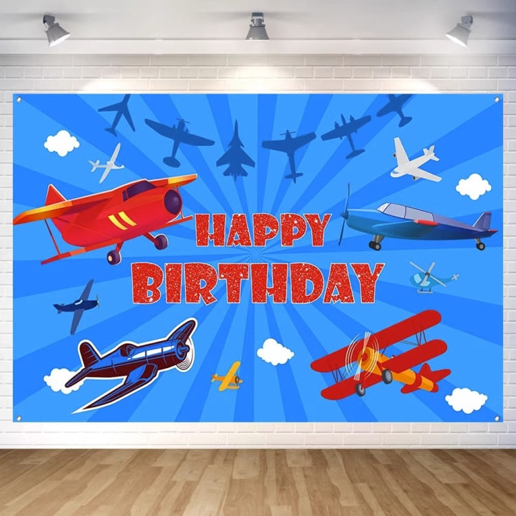 150x100cm Airplane Theme Birthday Background Cloth Children Birthday Party Decoration Photography Background -  by buy2fix | Online Shopping UK | buy2fix