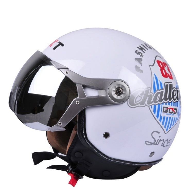 GXT Electric Vehicle Half Cover Helmet Four Seasons Retro Helmet, Size: L(White Shield 83) - Helmets by GXT | Online Shopping UK | buy2fix