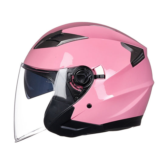 GXT 708 Electric Vehicle Dual Lens Helmet Four Seasons Safety Helmet, Size: M(Light Pink) - Helmets by GXT | Online Shopping UK | buy2fix