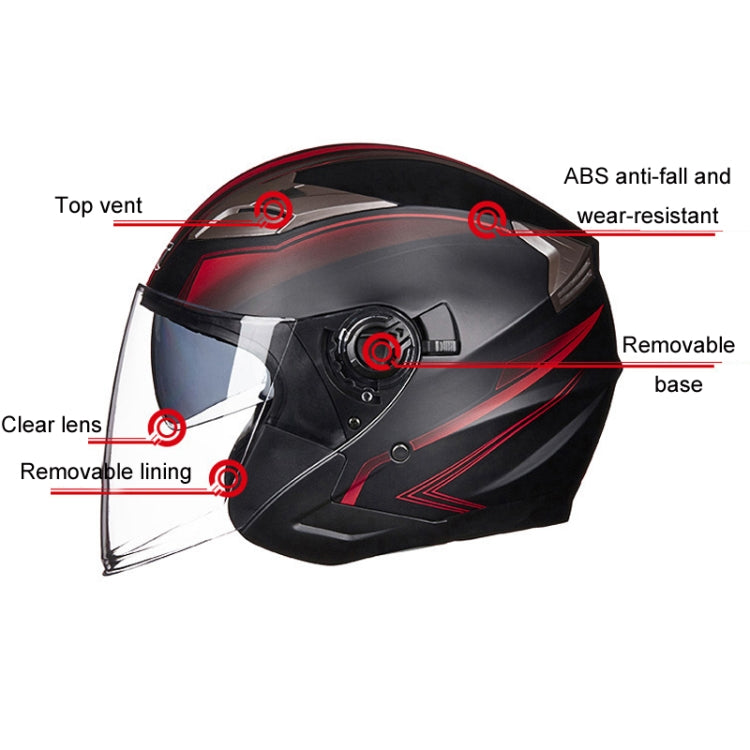 GXT 708 Electric Vehicle Dual Lens Helmet Four Seasons Safety Helmet, Size: XL(Light Pink) - Helmets by GXT | Online Shopping UK | buy2fix