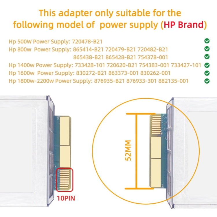 2200W To 6P Graphics Card Power Board For HP Server Power Supply(Black) - Card Adapter by buy2fix | Online Shopping UK | buy2fix