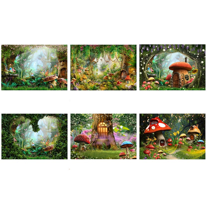 150 x 210cm Fantasy Forest Photography Background Cloth Cartoon Kids Party Decoration Backdrop(6360) -  by buy2fix | Online Shopping UK | buy2fix