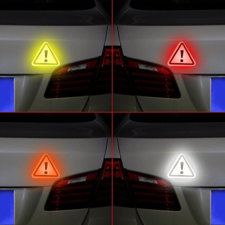 10pcs Car Tail Triangle Reflective Stickers Safety Warning Danger Signs Car Stickers(Silver) - Warning Sticker by buy2fix | Online Shopping UK | buy2fix