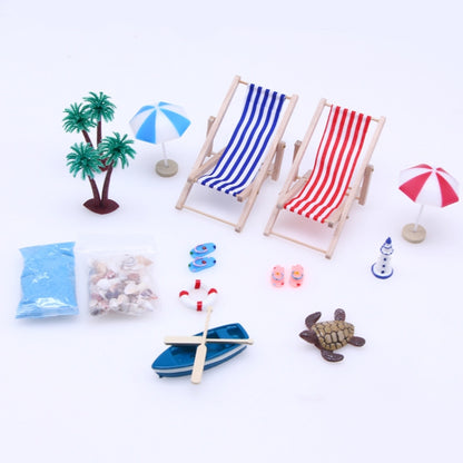 B Style Mini Beach Set Miniature Model Ornament Summer Ocean Simulation Scene Photo Decoration Props -  by buy2fix | Online Shopping UK | buy2fix