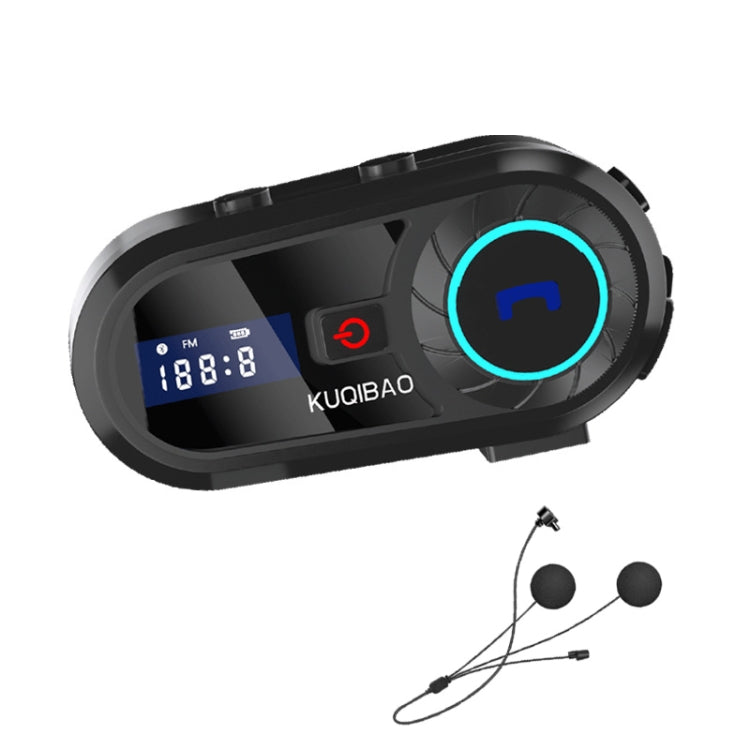 KUQIBAO Motorcycle Helmet Waterproof Bluetooth Headset With Screen(Soft Microphone) - Motorcycle Walkie Talkie by KUQIBAO | Online Shopping UK | buy2fix