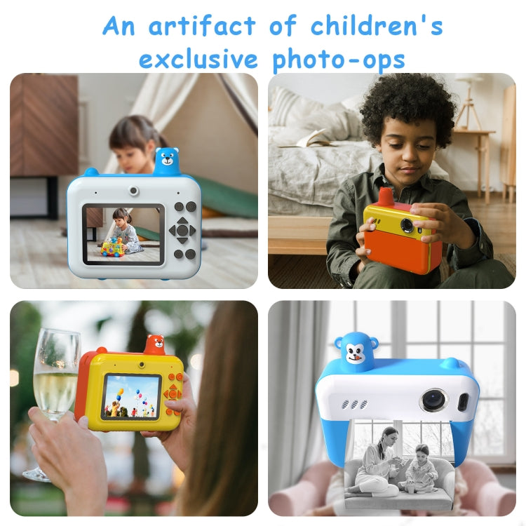 IPS 2.36 inch LED HD Display 1080P Childrens Camera Thermal Printing Instant Camera(Sky Blue) - Children Cameras by buy2fix | Online Shopping UK | buy2fix