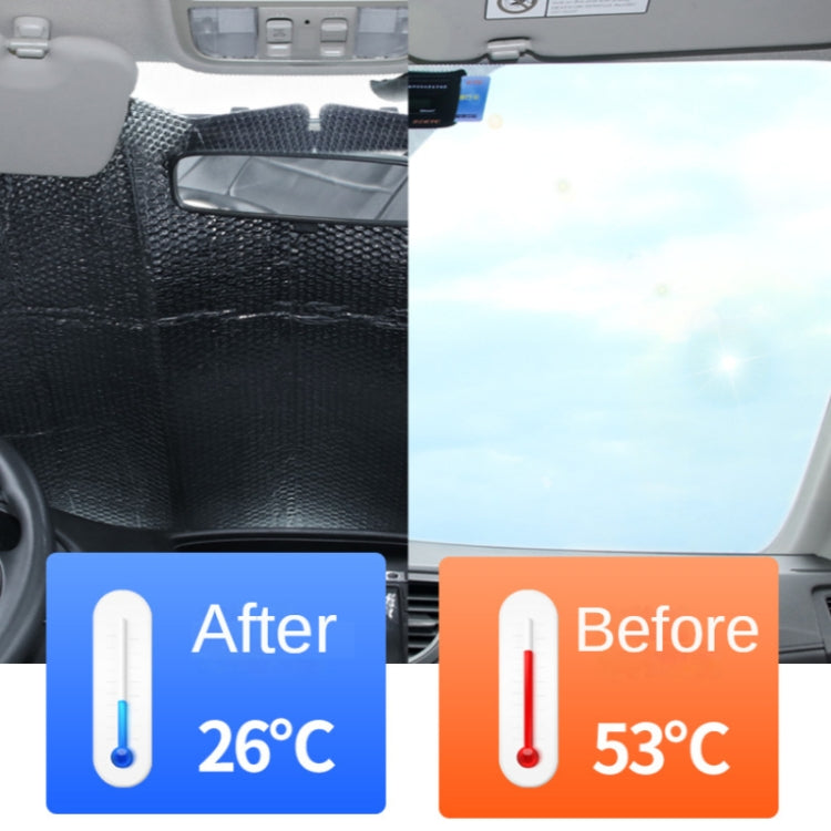 140x70cm Car Front Windshield Sun Protection Heat Insulation Foldable Sunshade - Window Foils & Solar Protection by buy2fix | Online Shopping UK | buy2fix