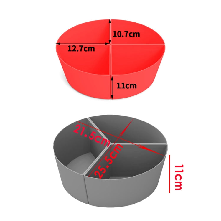 For Crockpot 6QT Slow Cooker Silicone Liners Divider Reusable Leak Proof Mats, Spec: Gray  4 Compartments - Kitchen Machine Accessories by buy2fix | Online Shopping UK | buy2fix