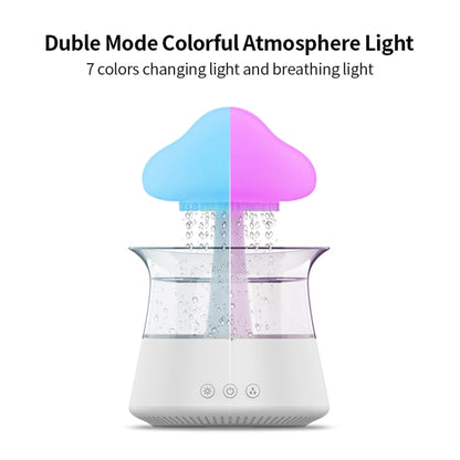 CH06 300ml Rain Humidifier Mushroom Cloud Colorful Night Lamp Aromatherapy Machine, Style: Without Remote Controller(Light Wood Grain) - Air Purifiers & Accessories by buy2fix | Online Shopping UK | buy2fix