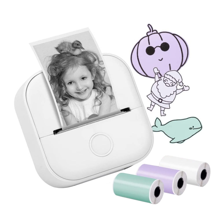 Phomemo T02 Gift Box Phone Bluetooth Mini Printer Photo Thermal Printer Family Student Wrong Question Printer(White) - Printer by Phomemo | Online Shopping UK | buy2fix