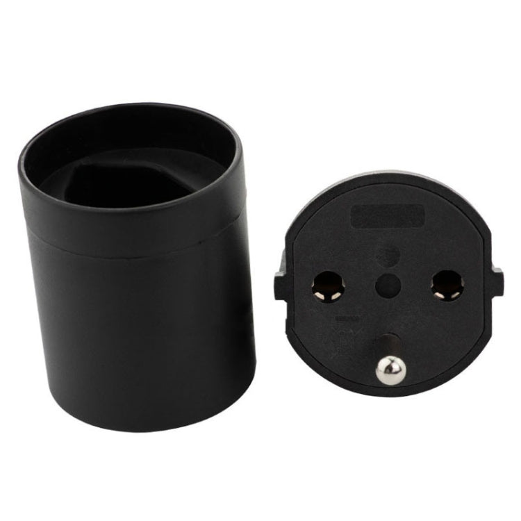 EU to Switzerland Convertible Plug With Ground Wire Travel Adaptor(Black) - Plug Adaptor by buy2fix | Online Shopping UK | buy2fix