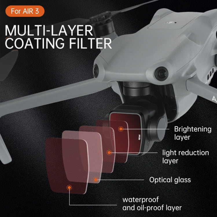 For DJI Air 3 RCSTQ Multi-Layer Coating Waterproof  Filter, Spec: UV - Mavic Lens Filter by RCSTQ | Online Shopping UK | buy2fix